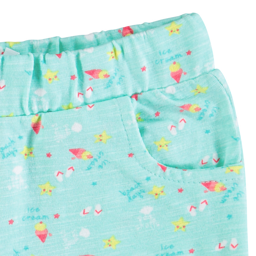 Ensemble en coton bio avec débardeur à message et short imprimé 