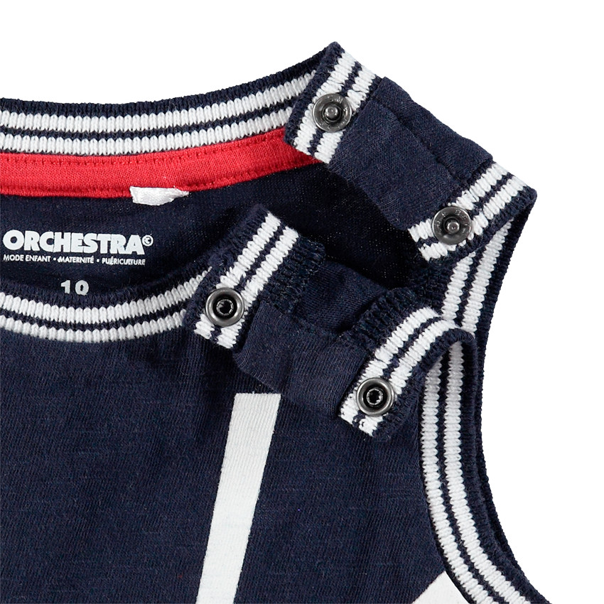 Ensemble avec débardeur print soleil et bermuda en éponge 