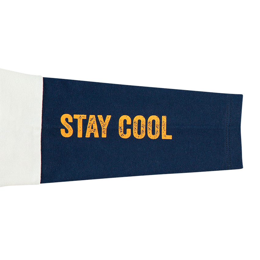 Lot de 2 Tee-shirts manches longues en jersey uni / contrasté avec print 