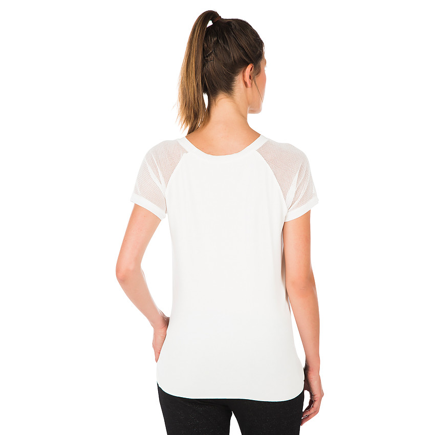 Tee-shirt manches courtes de grossesse imprimé effet voile  