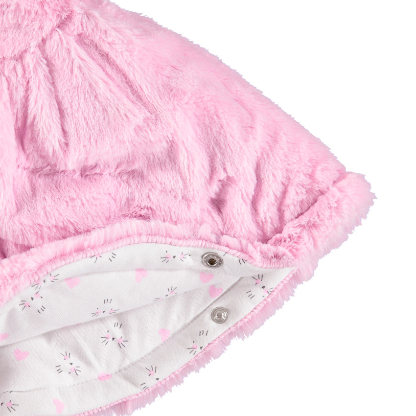 Cape à capuche en sherpa doublée jersey  