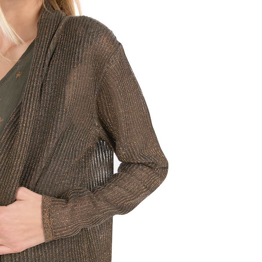 Gilet de grossesse en tricot avec fil cuivré 