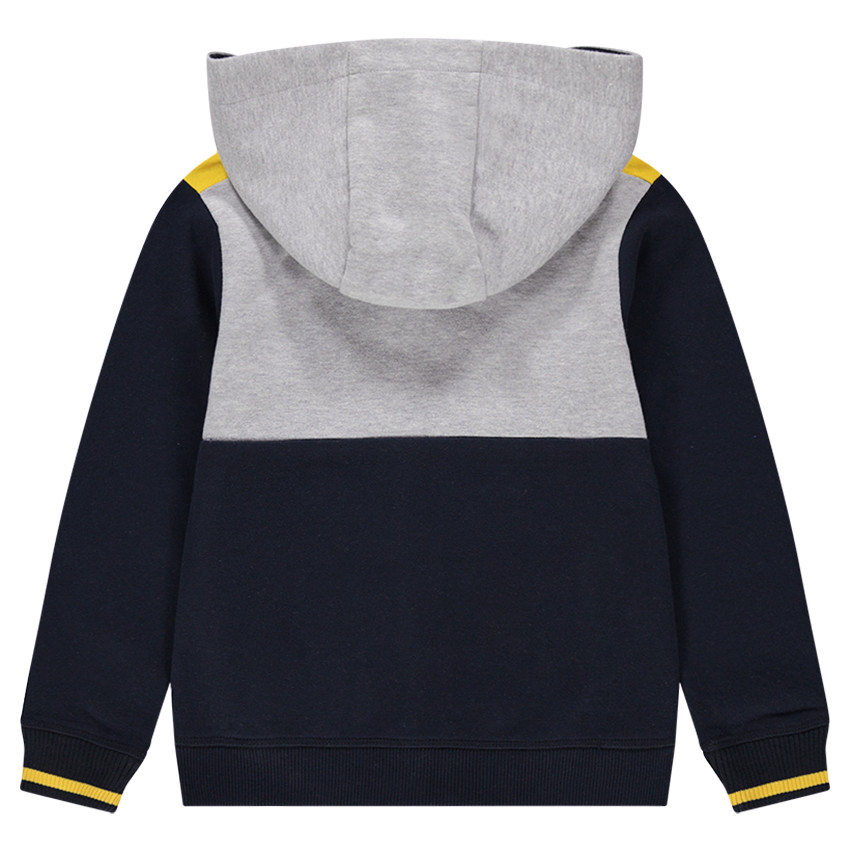 Junior - Gilet à capuche en molleton avec prints et poche kangourou 