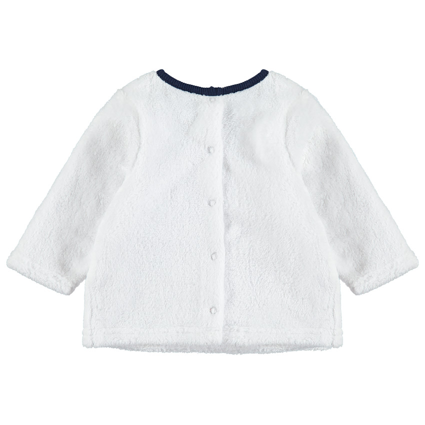 Pyjama en velours bicolore avec animal et étoiles brodées  