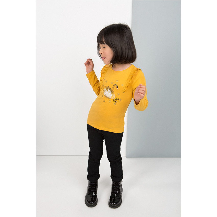 Pantalon en twill avec broderies florales 