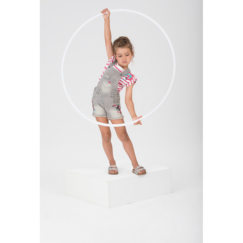 Tee-shirt manches courtes forme "boxy" avec fleurs printées 