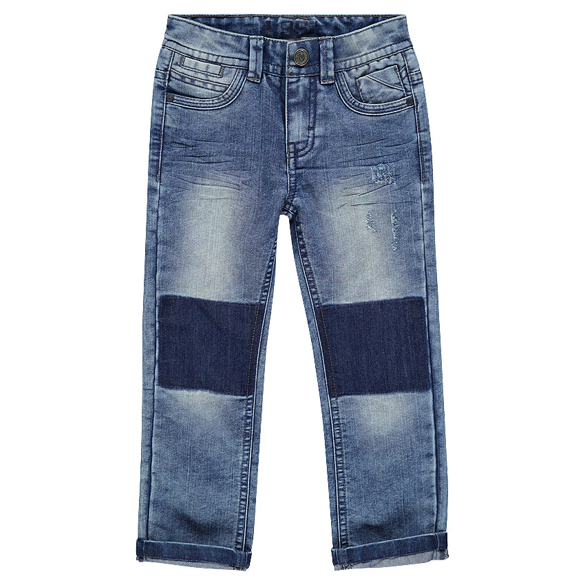 Junior - Jeans droit effet used et crinkle 