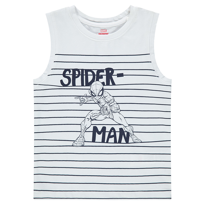 Débardeur en jersey avec rayures et Marvel Spiderman printé 