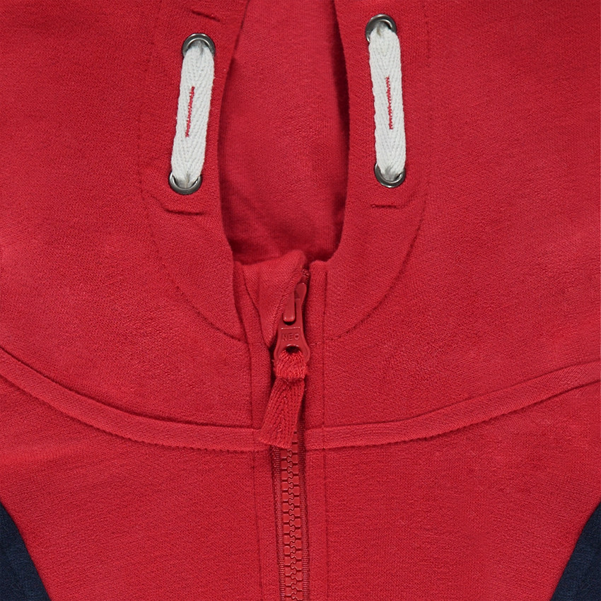 Junior - Sweat en molleton à capuche avec zip et bandes contrastées 