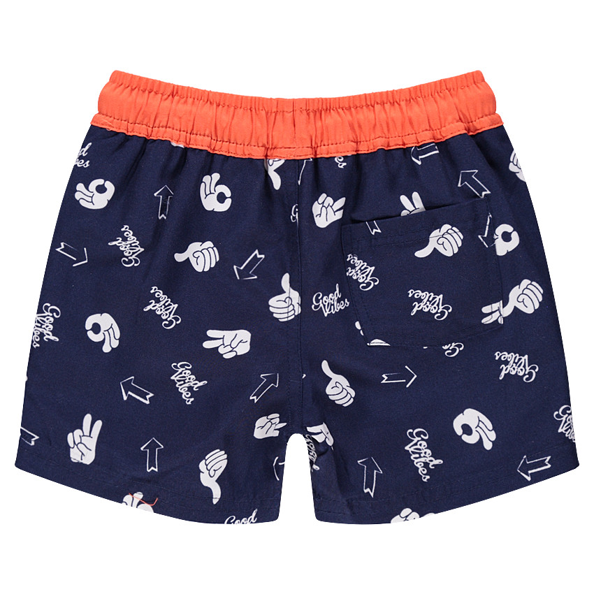 Short de bain avec symboles printés all-over 