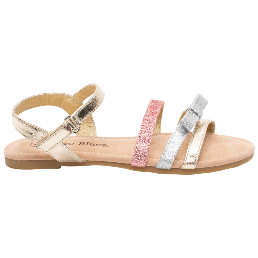 Nu-pieds à brides pailletées 