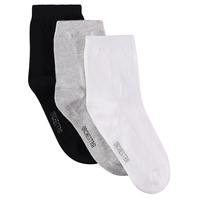 Lot de 3 paires de chaussettes unies 