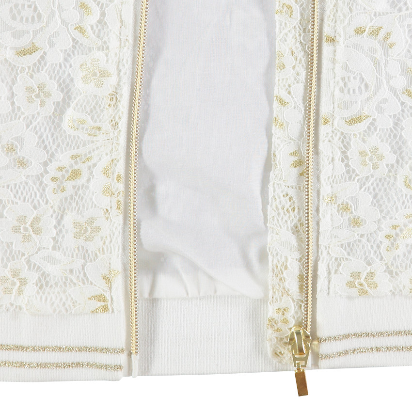 Teddy en dentelle avec touches de doré 