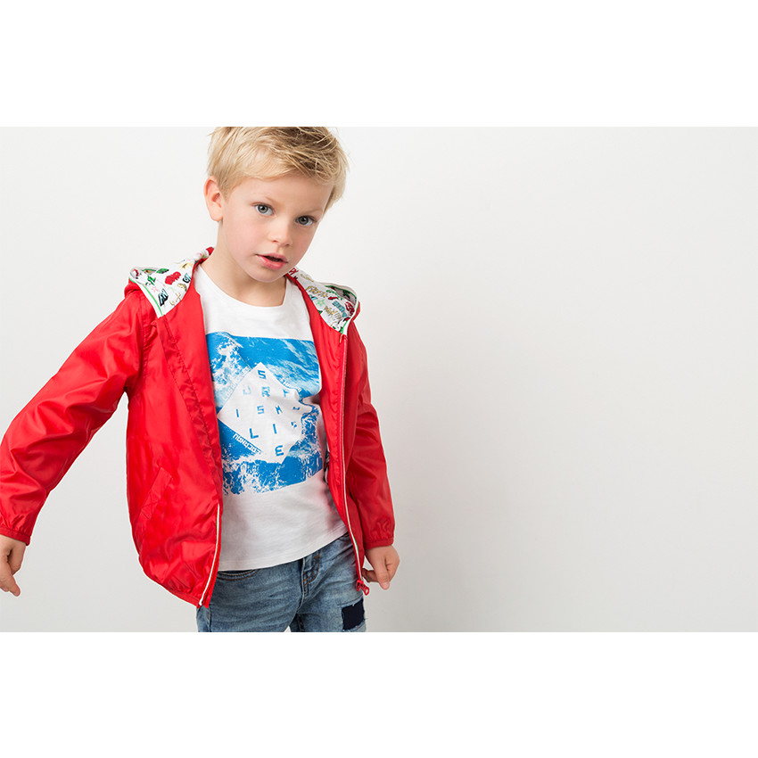 Tee-shirt manches courtes en jersey avec print fantaisie 