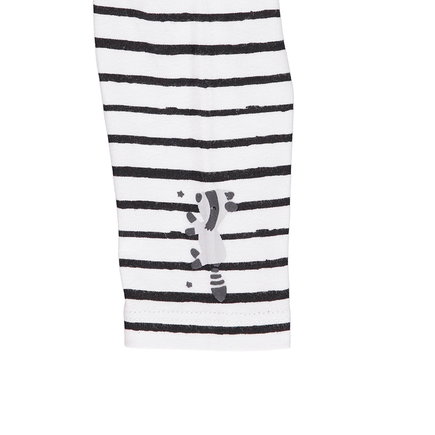 Ensemble polo manches longues avec badge et salopette chinée à poches 