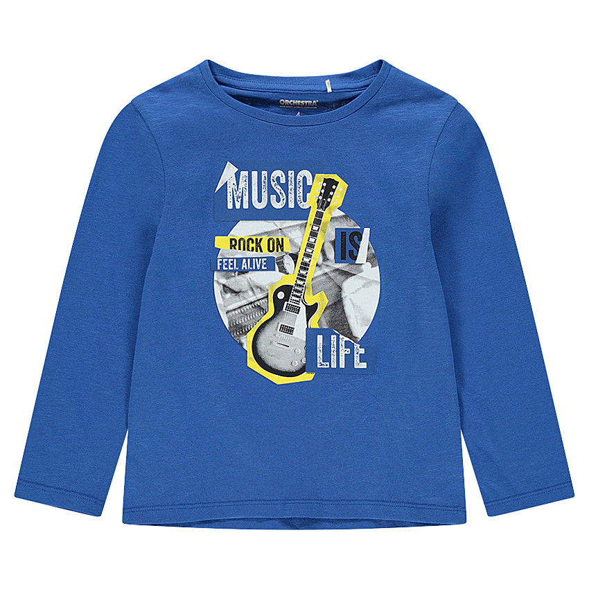 Tee-shirt manches longues en jersey avec print fantaisie 