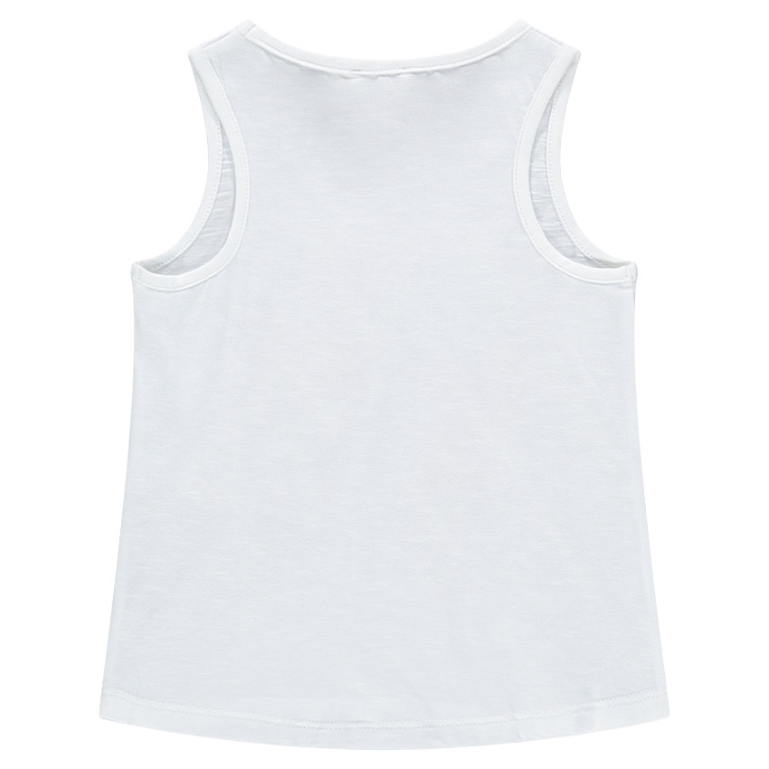 Débardeur en jersey avec sandales à paillettes et brides en relief 