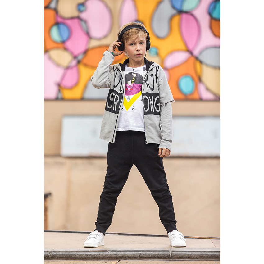 Junior - Gilet en molleton à capuche effet 2 en 1 