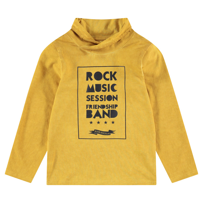 Sous-pull en jersey surteint avec col montant avec texte printé 