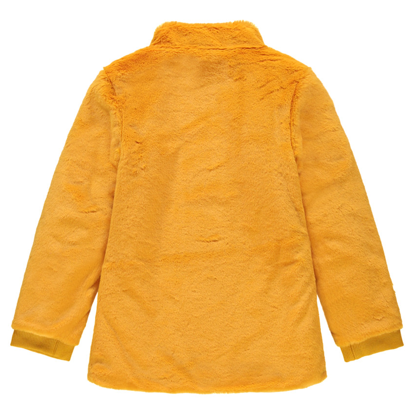 Junior - Blouson en fausse fourrure avec doublure en satin imprimé 