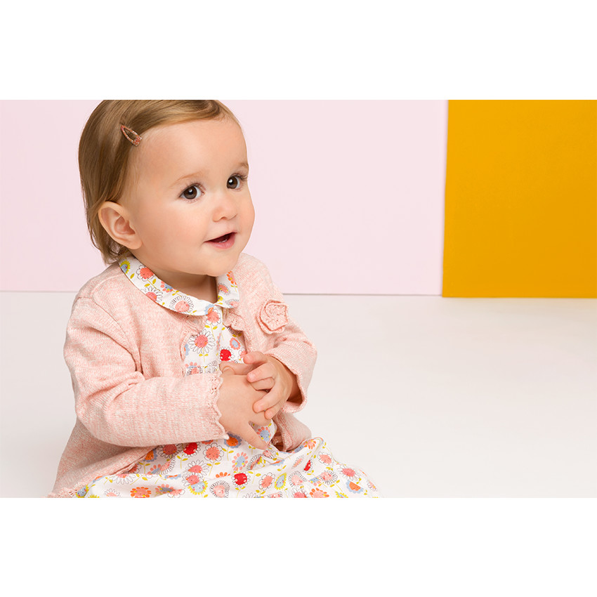 Robe à volants imprimée fleurs 