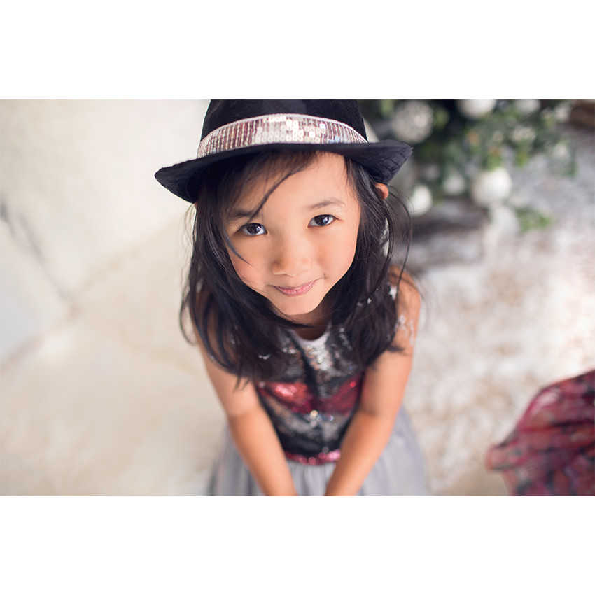 Borsalino en sherpa à sequins roses 