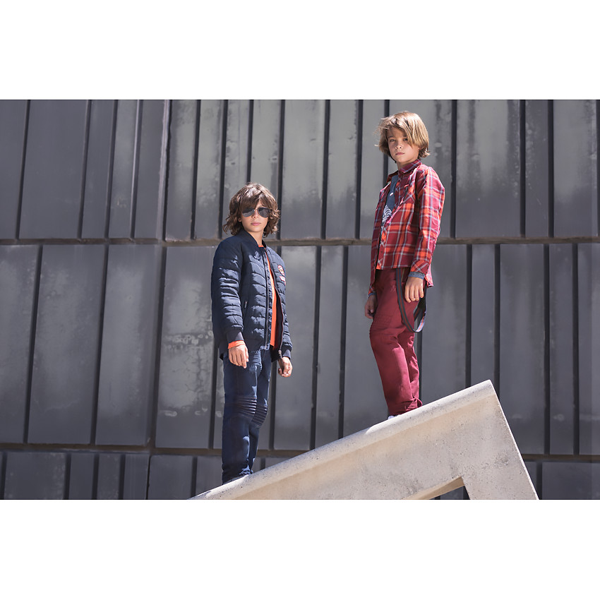 Junior - Chemise à carreaux avec poche zippée 