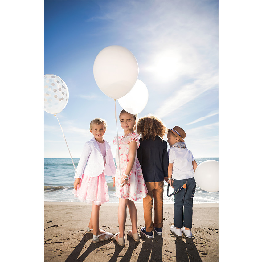 Pantalon en twill à bretelles élastiquées amovibles 