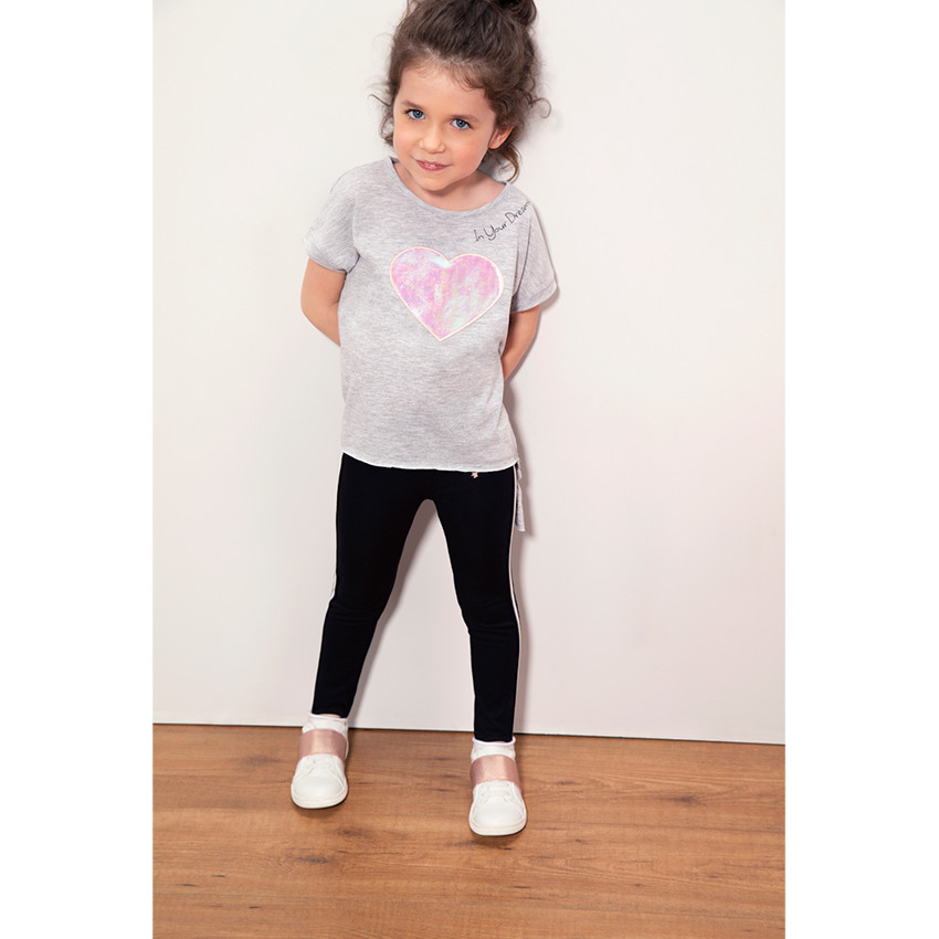 Fuseau en milano avec bandes contrastées et print 