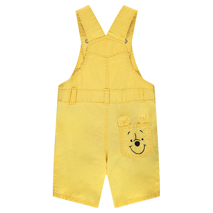 Salopette short en coton armuré Disney Winnie l'Ourson 