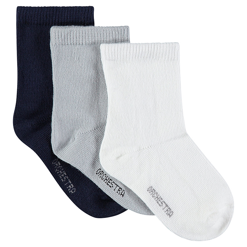 Lot de 3 paires de chaussettes unies 