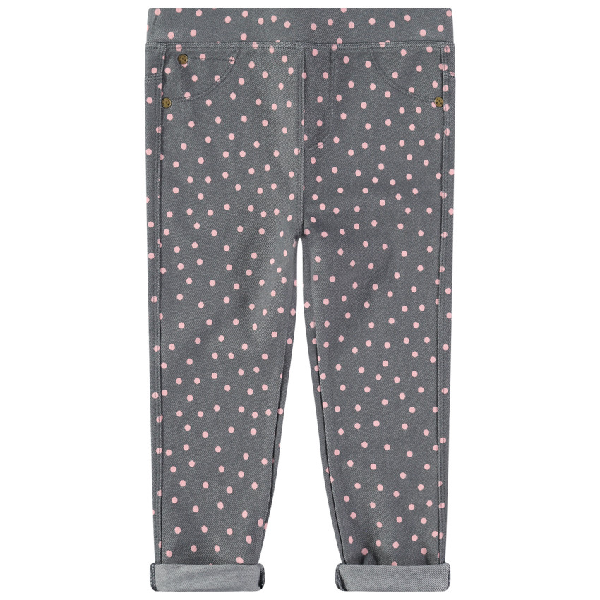 Jegging à pois roses all-over 