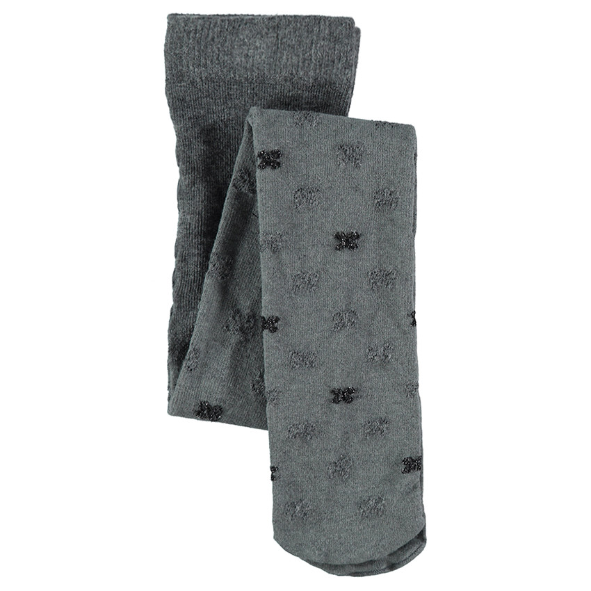 Collant épais avec noeuds en jacquard 