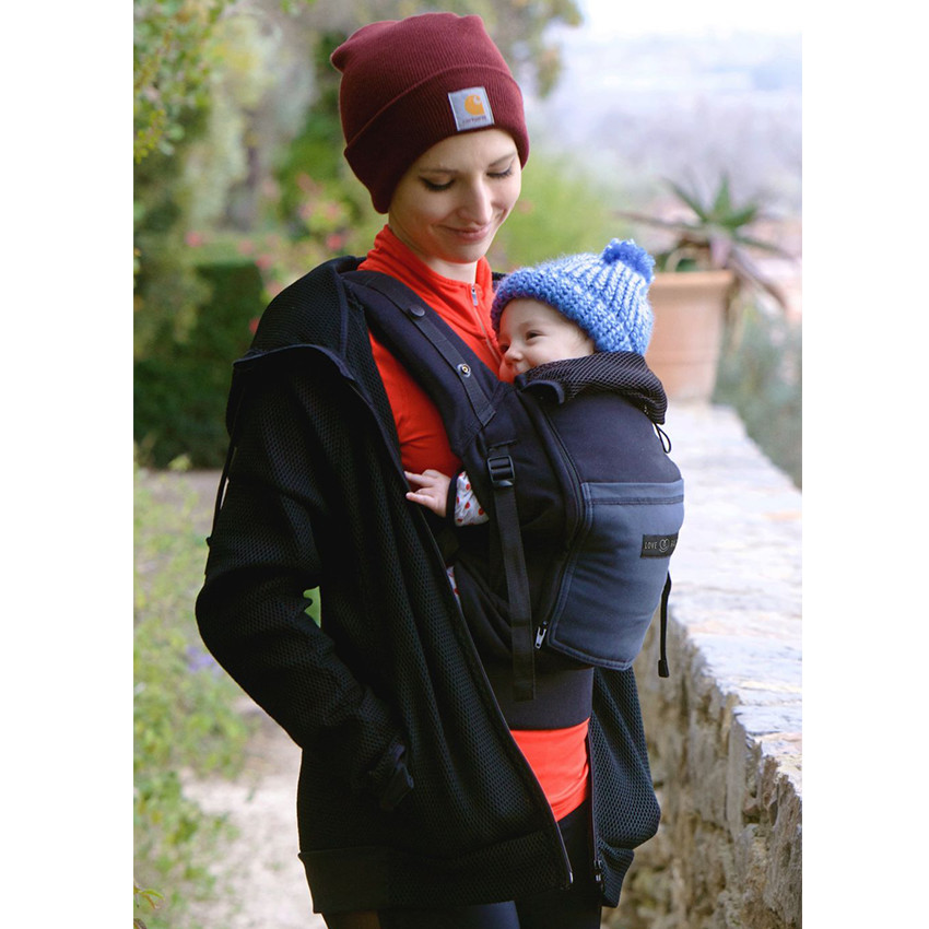 Porte-bébé PhysioCarrier + Booster pack - Noir/Anthracite 