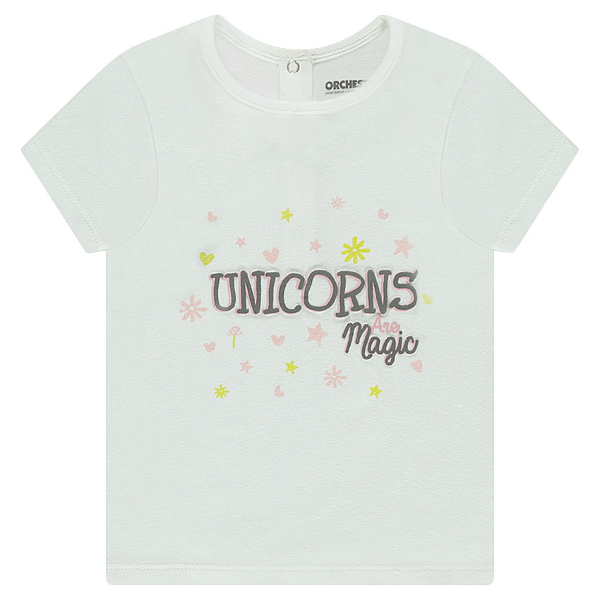 Tee-shirt en coton organique avec print fantaisie 