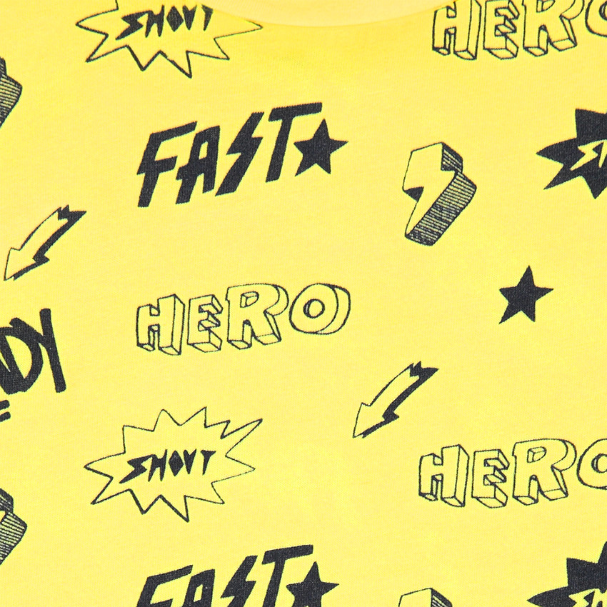 Tee-shirt manches courtes en jersey avec imprimé fantaisie all-over 