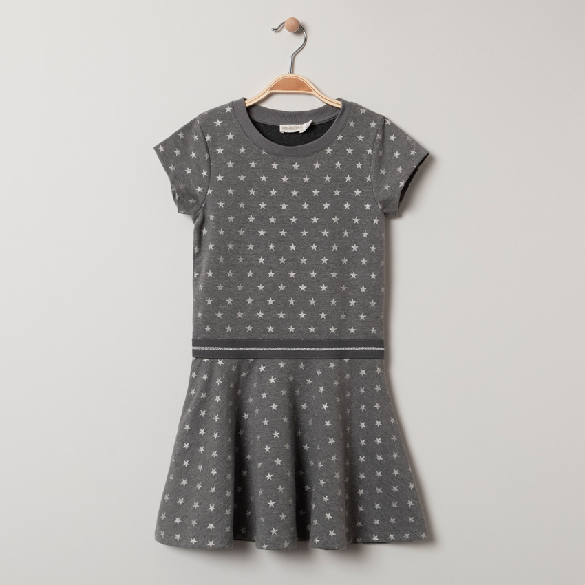 Robe manches courtes imprimée all-over  