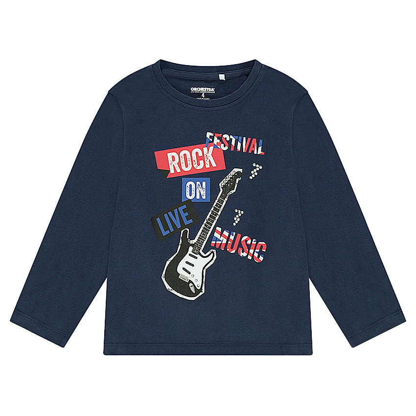 Tee-shirt manches longues en jersey avec print fantaisie 