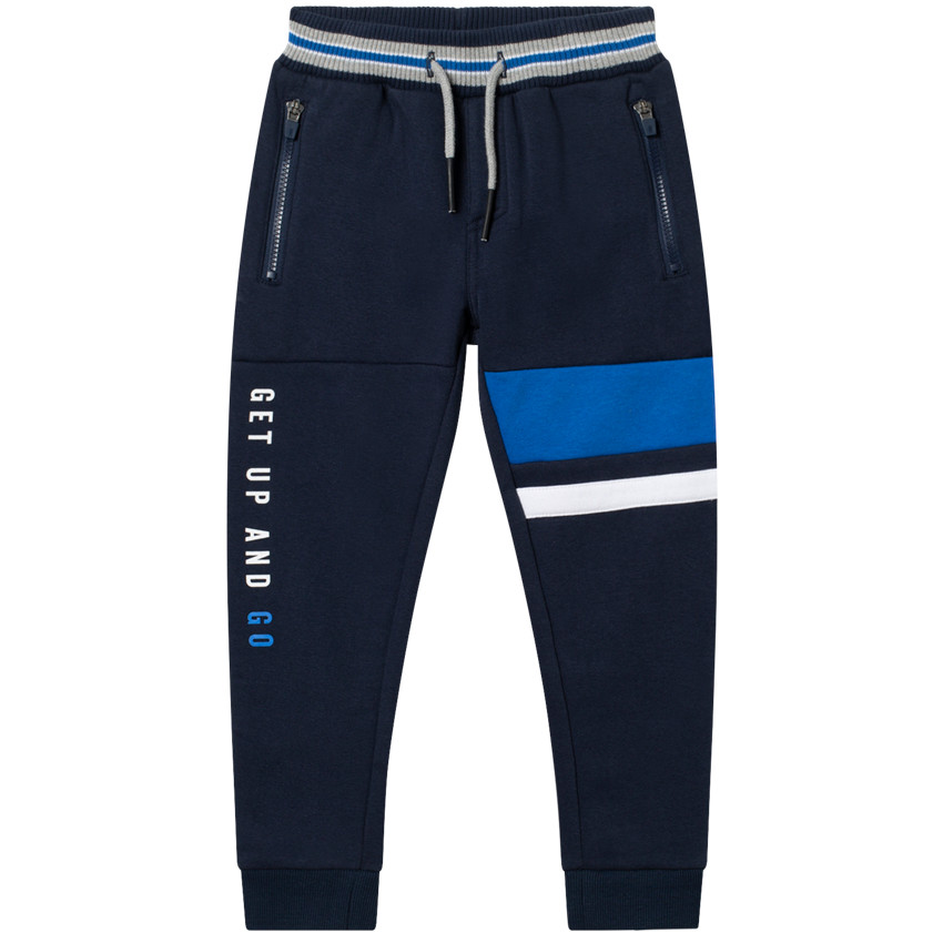 Pantalon de jogging en molleton gratté à inscriptions printées 
