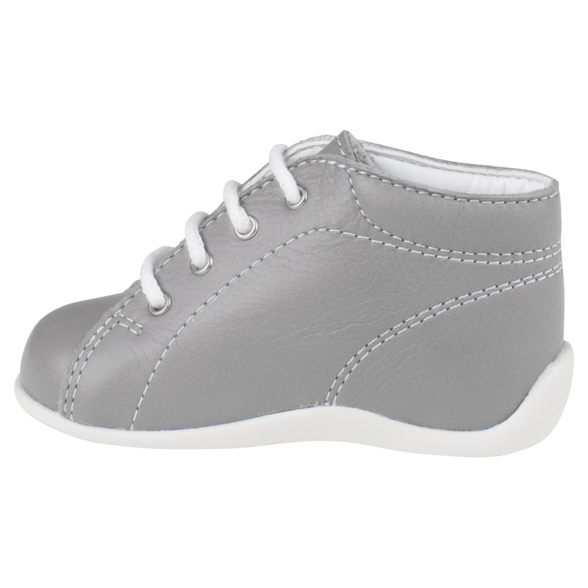 Bottillons à lacets en cuir avec empiècement contrasté 