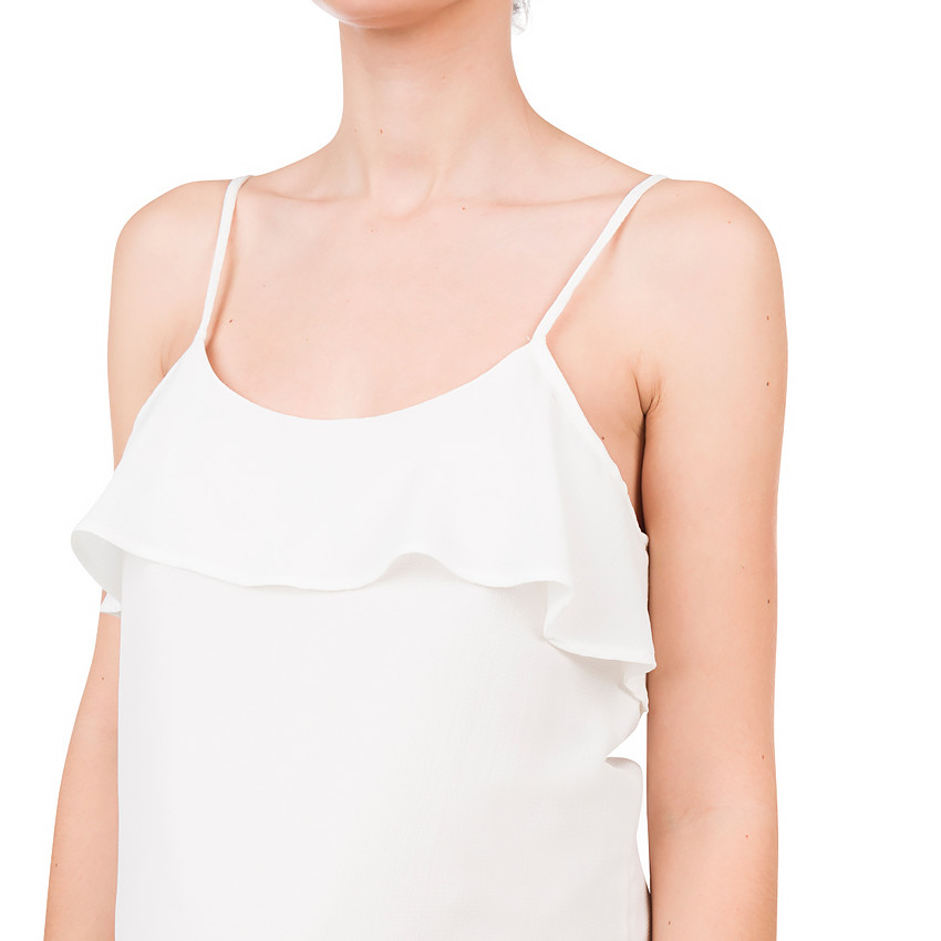 Robe de grossesse volantée avec bretelles fantaisie 