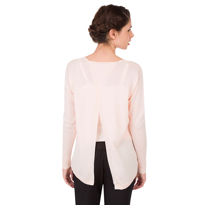 Pull de grossesse en tricot avec dos croisé 