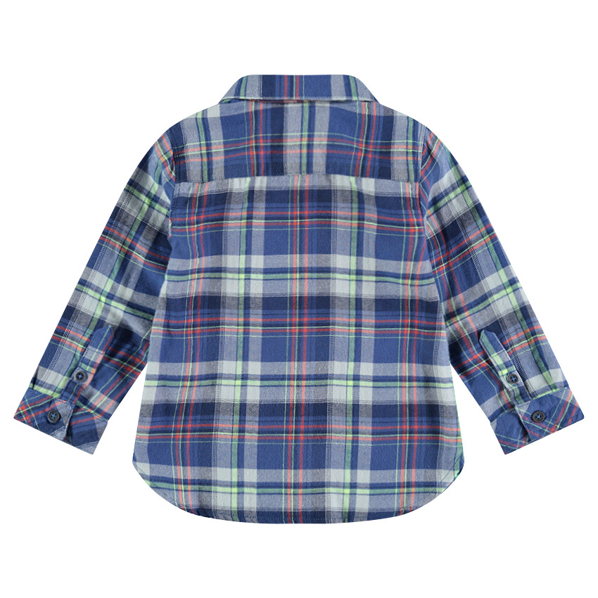 Chemise manches longues en flanelle à carreaux 