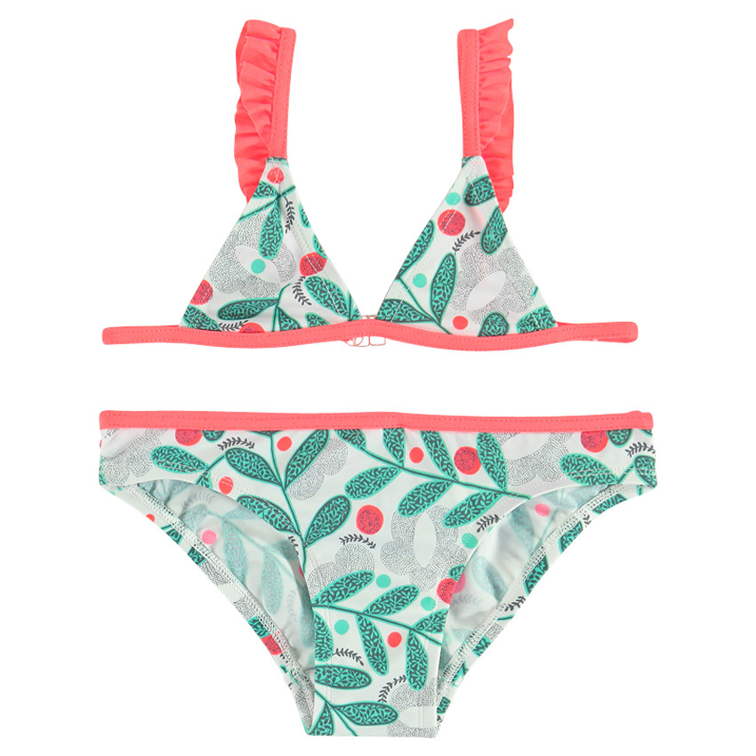 Maillot de bain 2 pièces imprimé fantaisie 