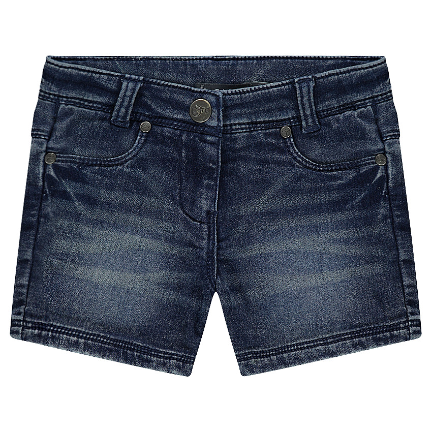 Short en denim like effet used et crinkle 