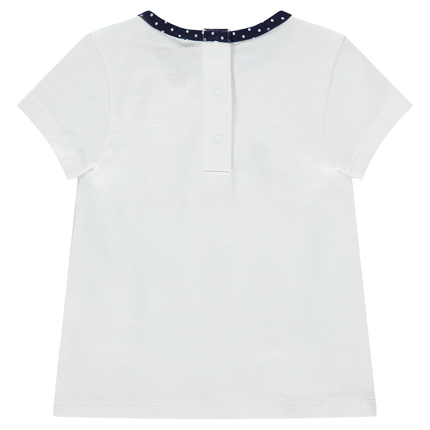 Tee-shirt manches courtes en jersey avec noeuds et inscriptions printées 