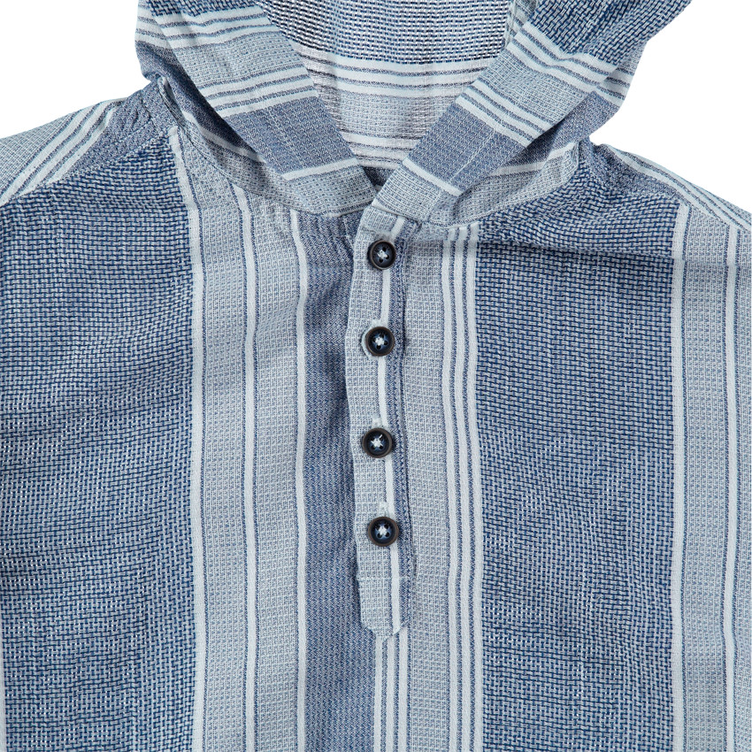 Junior - Chemise manches courtes à capuche avec poche kangourou 