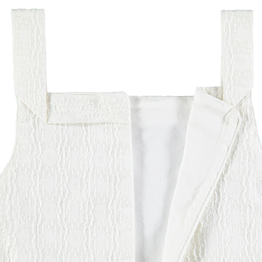 Junior - Robe de cérémonie avec motifs en jacquard ton sur ton 
