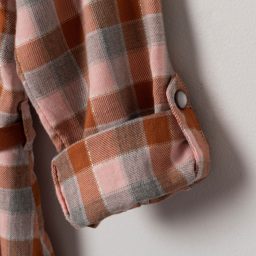 Robe manches longues à carreaux 