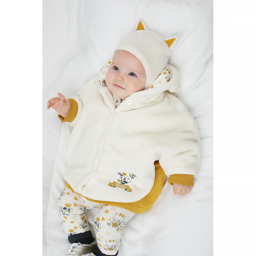 Cape à capuche en sherpa doublée jersey avec manches 